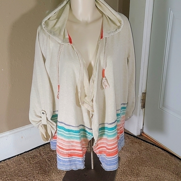 Maurices sweater top, cardigan- hoodie size XXL with roll tab sleeves - Picture 1 of 4